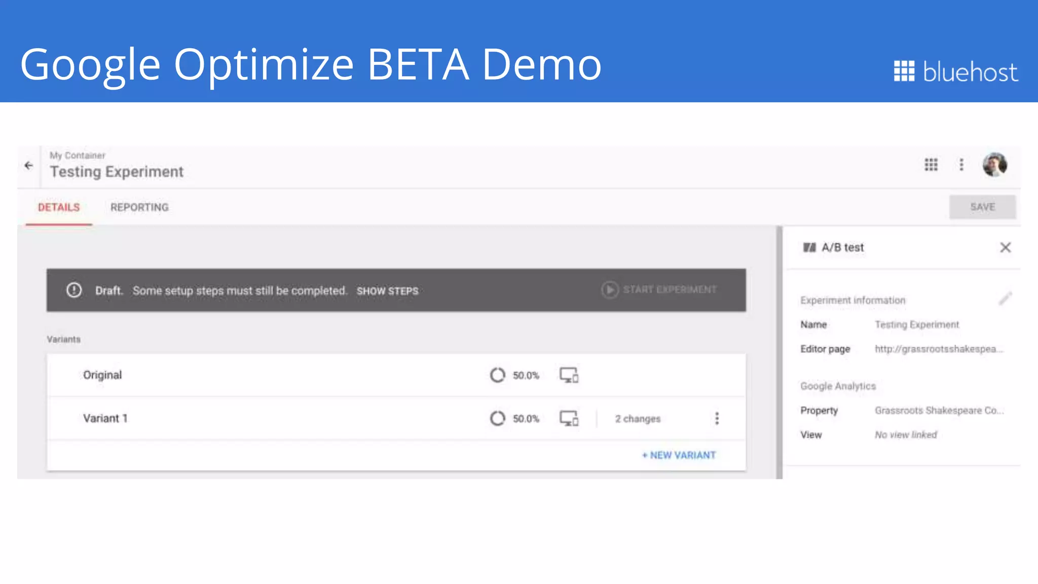 Q1 PerformanceGoogle Optimize BETA Demo
 
