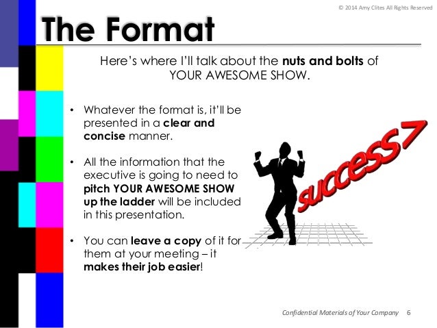 pitch deck for your awesome show tv show format