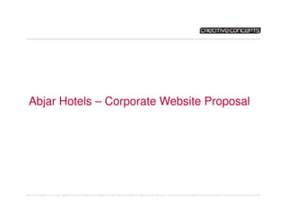 Abjar Hotels – Corporate Website Proposal

 