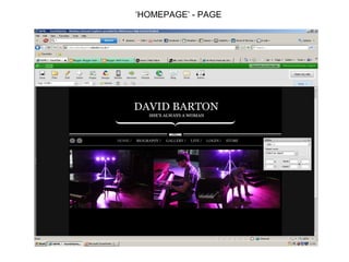 ‘HOMEPAGE’ - PAGE
 