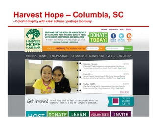 Harvest Hope – Columbia, SC
- Colorful display with clear actions; perhaps too busy
 