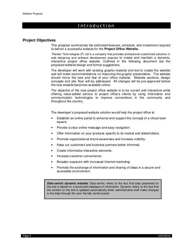 Website proposal