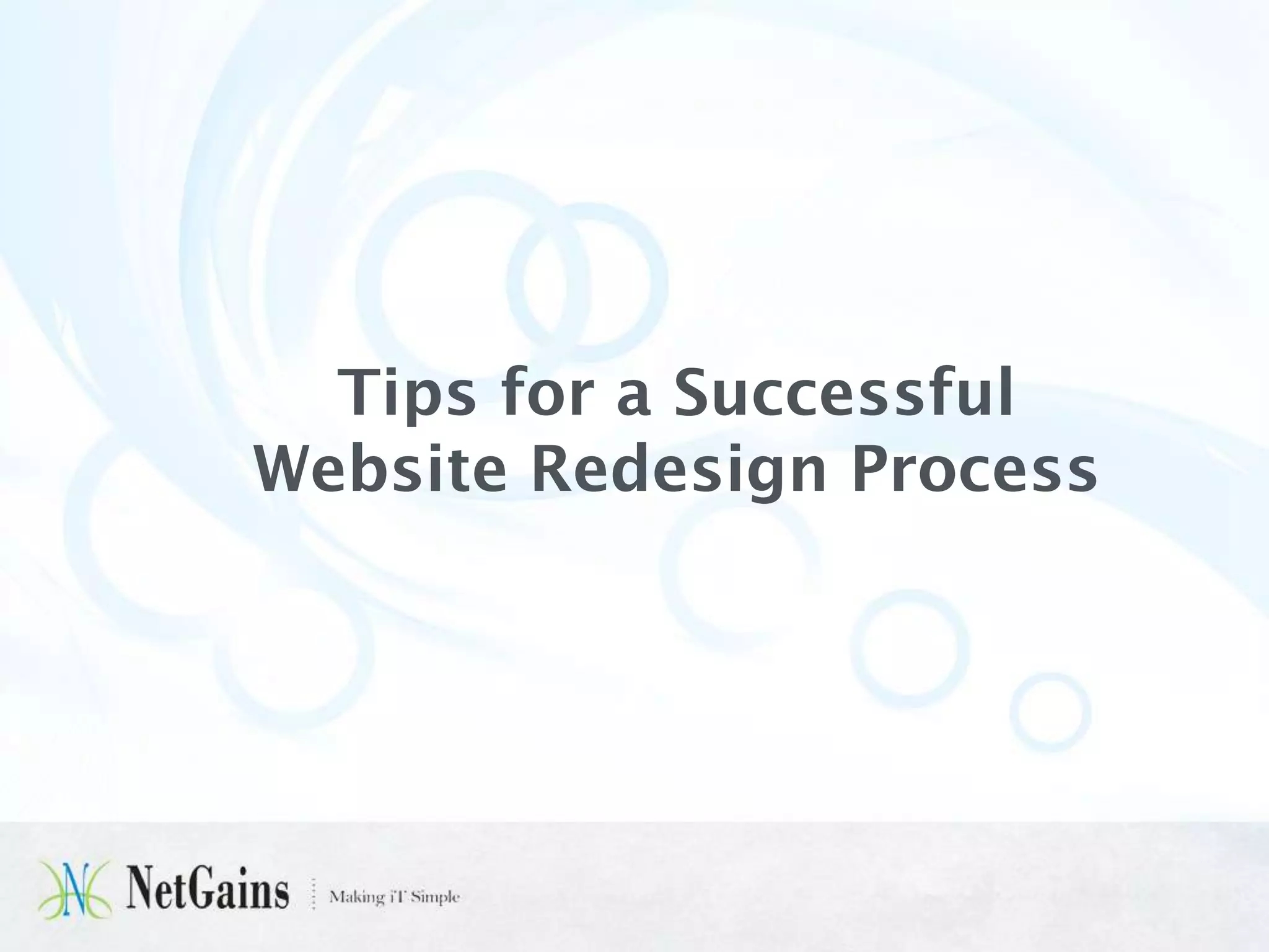 Tips for a Successful
Website Redesign Process

 