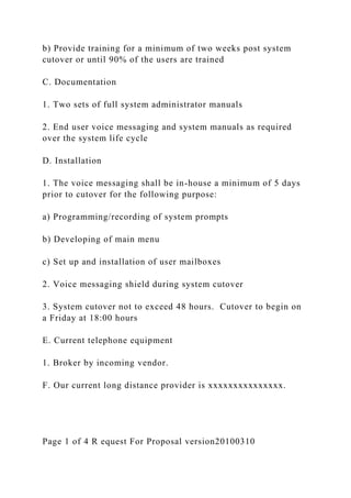 Website Request for Proposals (RFP)1. DESCRIPTION, PURPOSE AND O.docx