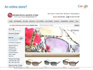 An online store? Please note that the entities mentioned are examples, and not an endorsement of any product, company or website. 