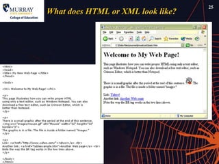 25
What does HTML or XML look like?
 