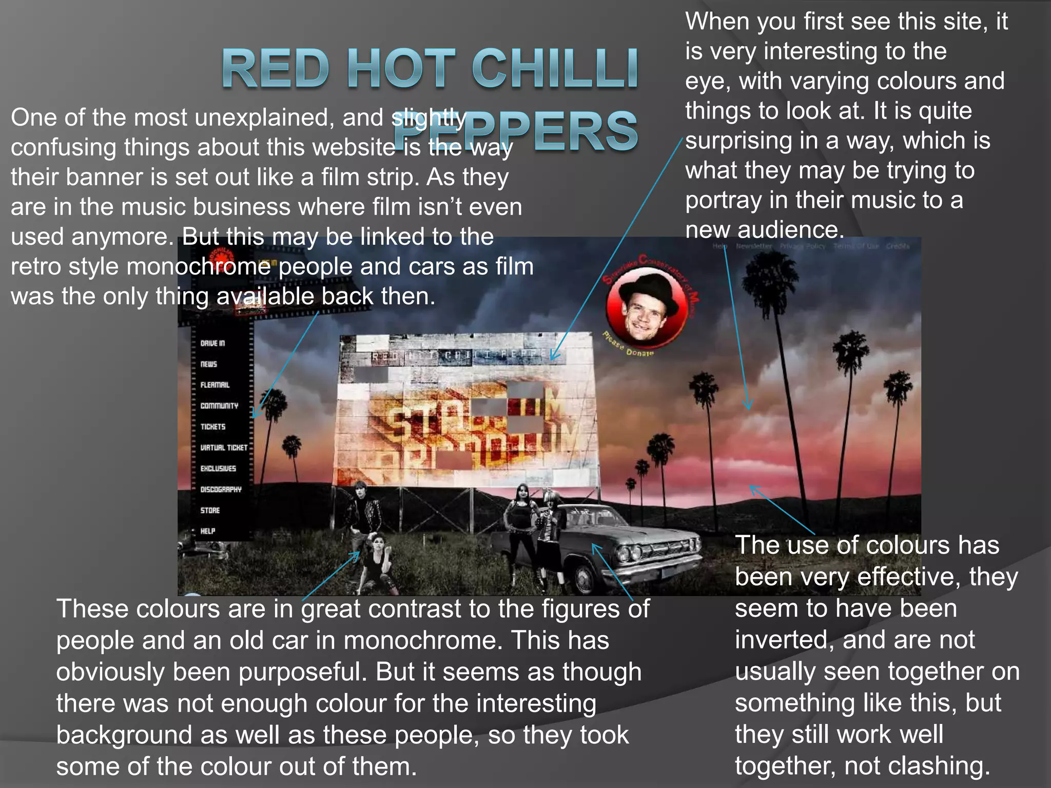 Ellie Goulding cont.Overall I think this website works quite well. It includes all the important features needed to promote her material successfully, and does so with efficiency and still making it look aesthetic. All the different conventions including typography, images and colour can signify her identity and style which also makes this successful. It lets you try out or listen to one of her songs which can draw in the audience to listen to her music more and buy her album. 