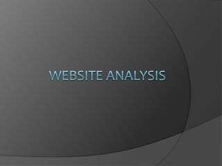 Website analysis 