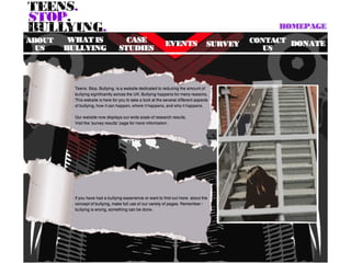Website screen shots before edit
