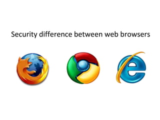 Security difference between web browsers
 