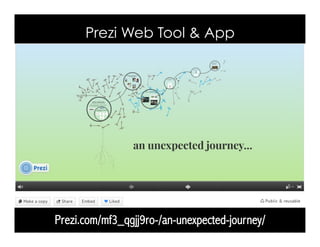 Prezi Web Tool & App 
Prezi.com/mf3_qgjj9ro-/an-unexpected-journey/ 
 