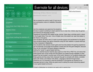 Evernote for all devices 
 