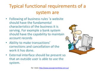 Website's functional and non functional requirements | PPTX