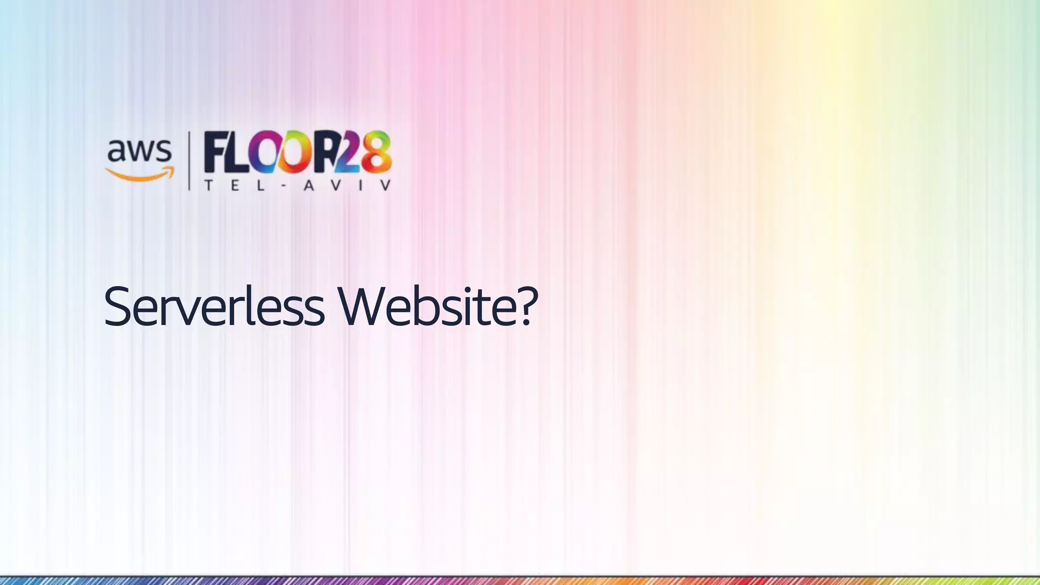 © 2018, Amazon Web Services, Inc. or its Affiliates. All rights reserved.
Serverless Website?
 