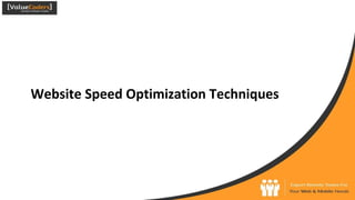 Website Speed Optimization Techniques
 