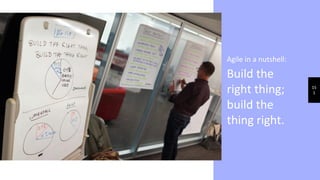 Agile in a nutshell:
Build the
right thing;
build the
thing right.
15
1
 