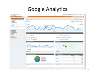 Google Analytics




                   60
 