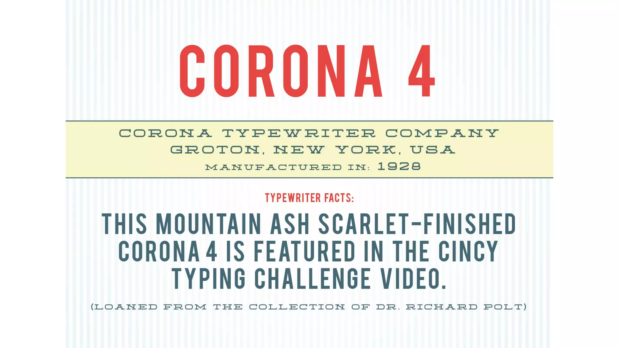 Cincy Typing Challenge Typewriter Display