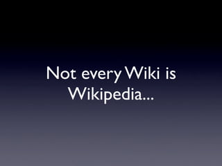 Problems and Solutions
   (?) in Wikimedia
1. Freedom of panorama v. Permission
2. Biting newbies v. Community
3. Wiki-mar...