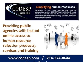 CODESP Products and Services