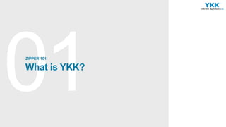 What is YKK?
ZIPPER 101
 