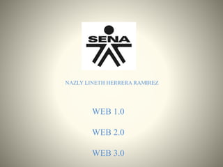 NAZLY LINETH HERRERA RAMIREZ
WEB 1.0
WEB 2.0
WEB 3.0
 