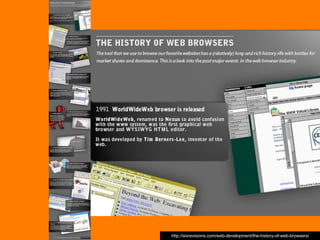 http://www.focus.com/fyi/information-technology/history-and-evolution-email/
   http://sixrevisions.com/web-development/the-history-of-web-browsers/
 