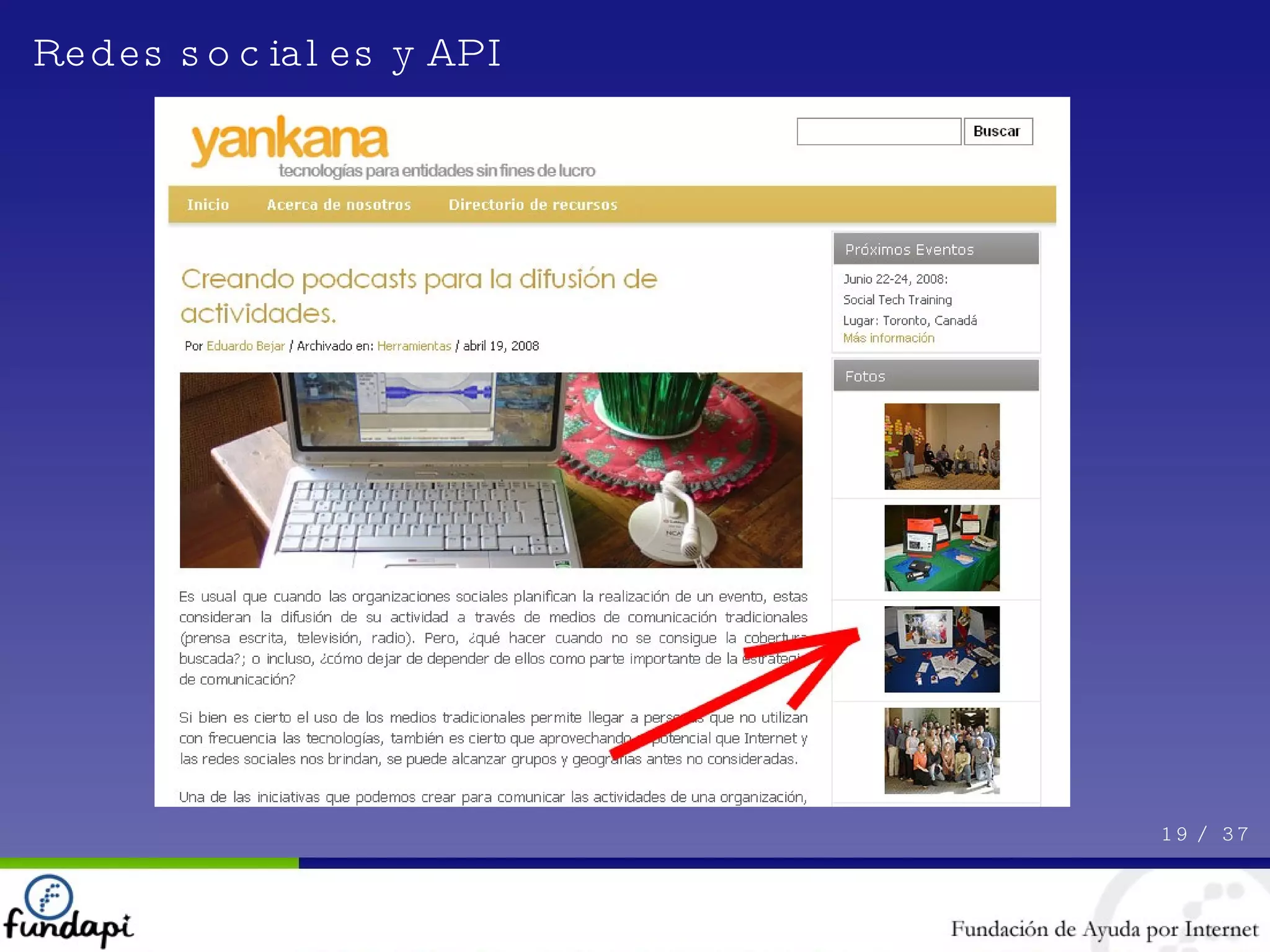 19 /  37 Redes sociales y API 