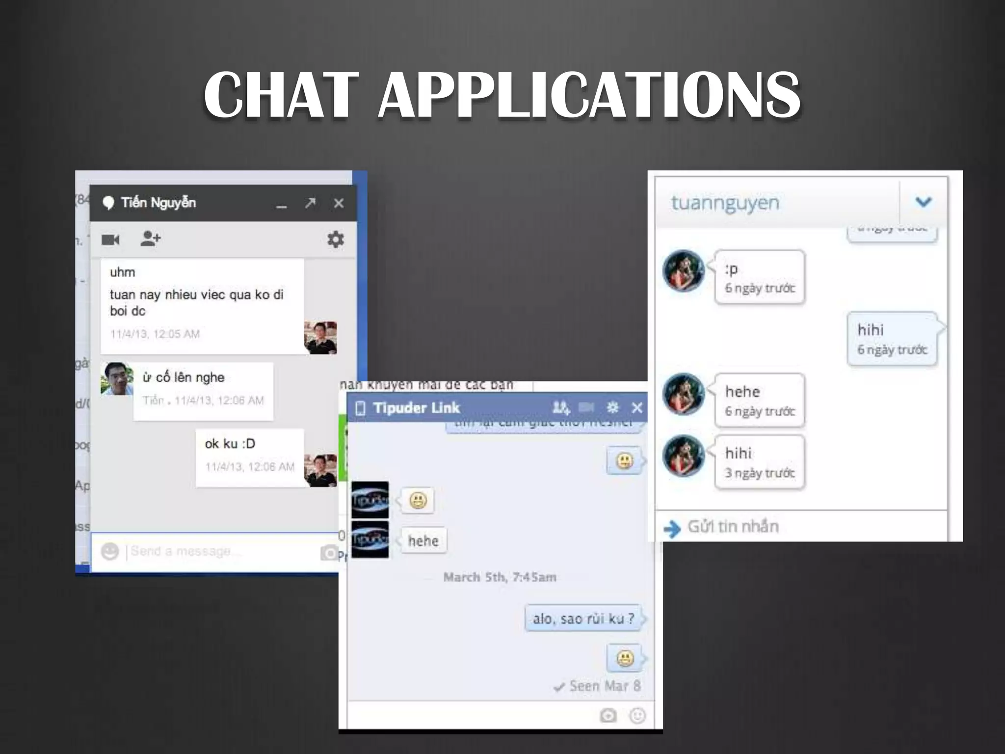CHAT APPLICATIONS
 