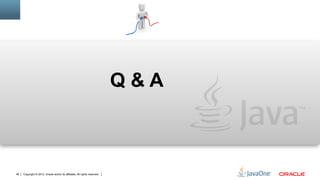 Q&A



48   Copyright © 2012, Oracle and/or its affiliates. All rights reserved.
 