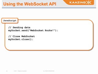 HTML5 Real Time and WebSocket Code Lab (SFHTML5, GTUGSF) | PPTX