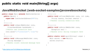 Web sockets in Java | PPTX