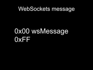 WebSockets message0x00 wsMessage0xFF