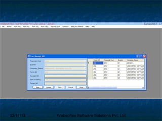 03/11/13   Websoftex Software Solutions Pvt. Ltd.
 