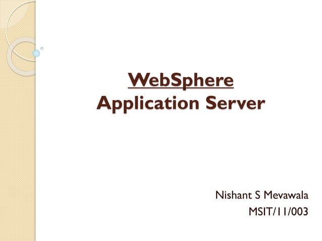 WebSphere Application Server | PPTX