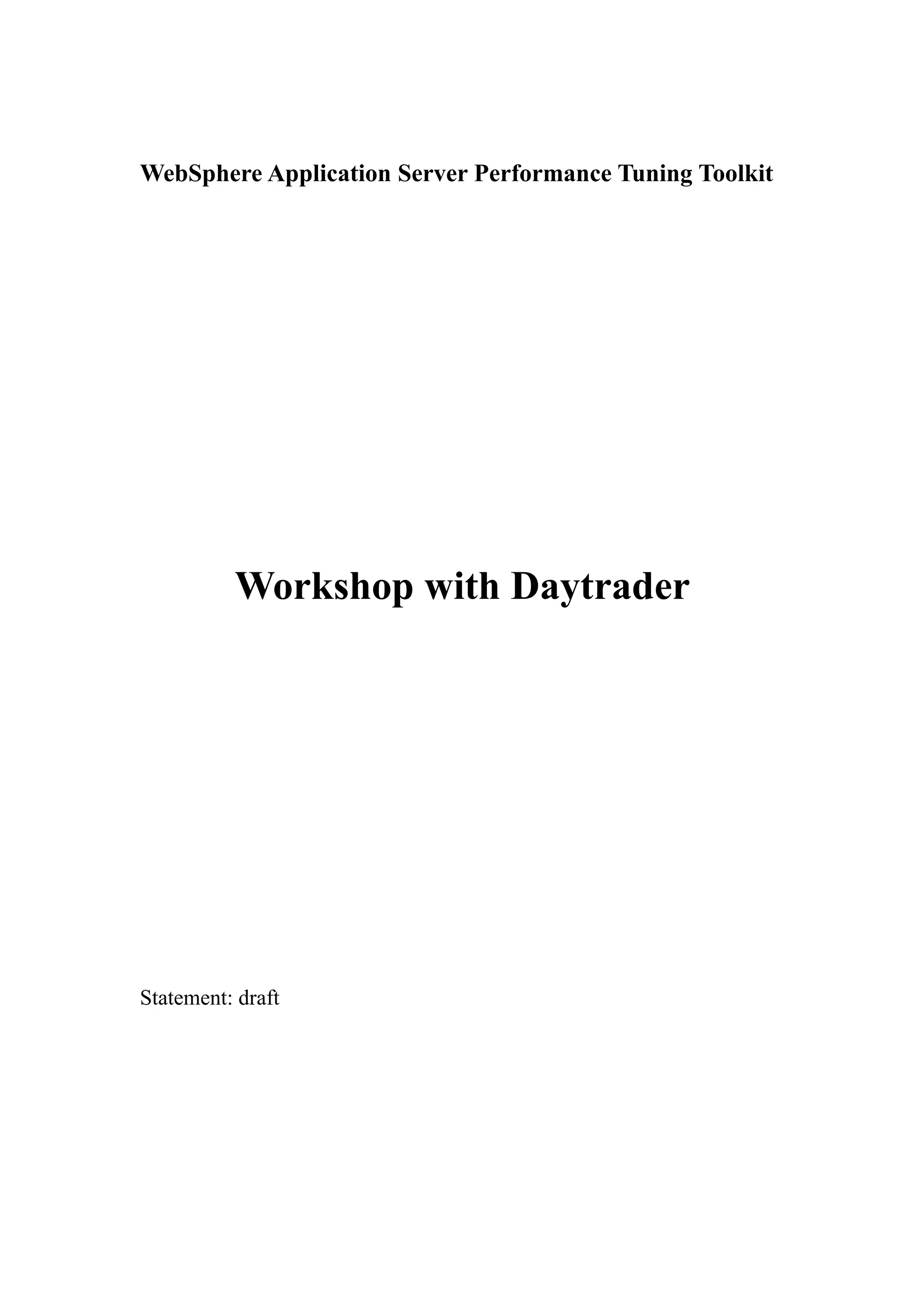 Web sphere application server performance tuning workshop pdf