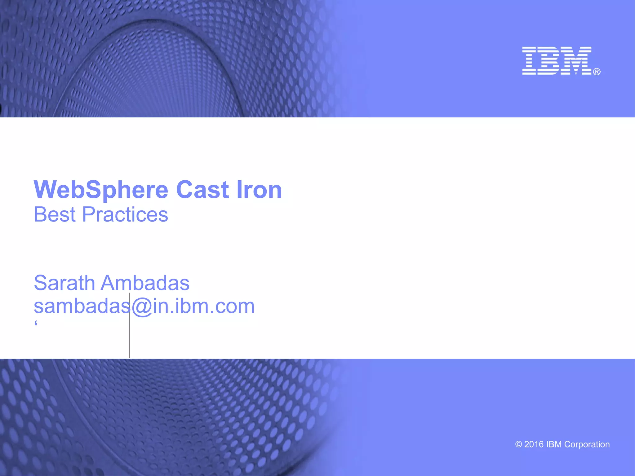 Cast Iron Cloud Integration Best Practices PPT