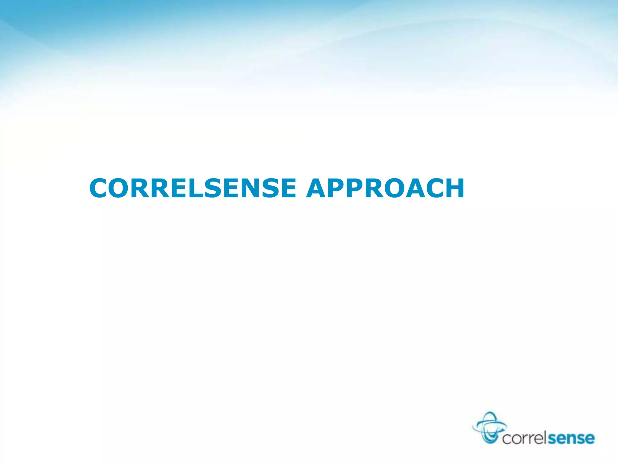 CORRELSENSE APPROACH
 