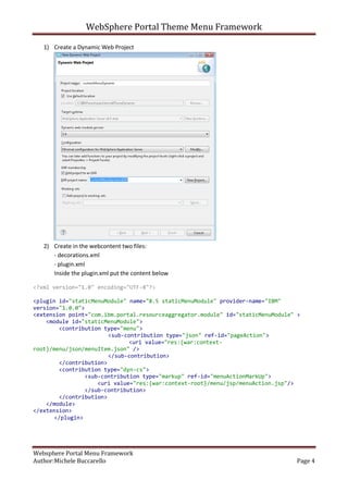 Websphere portal theme menu framework | PDF