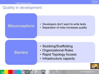 IBM Software Group
© 2010 IBM Corporation
Quality in development
38
 