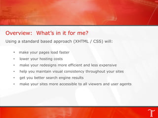 Web standards css vs. tables | PPT