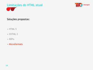 Web Standards semântica Na Web