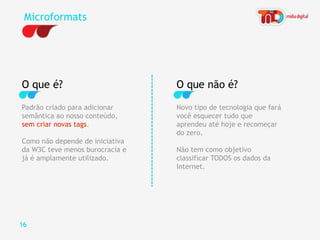 Web Standards semântica Na Web