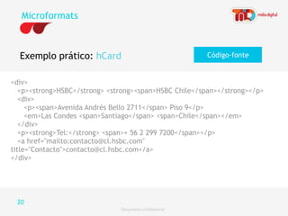 Web Standards semântica Na Web