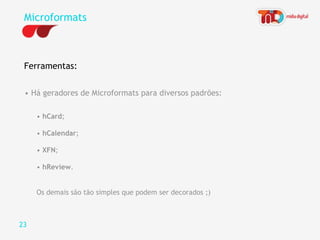 Web Standards semântica Na Web