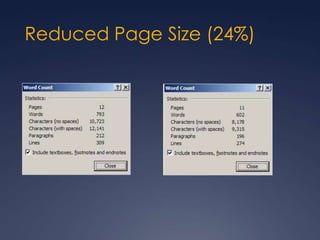 Reduced Page Size (24%)
 