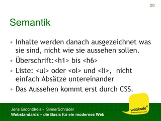 Webstandards für ein modernes Web