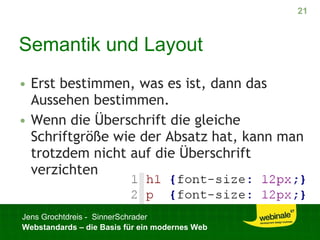 Webstandards für ein modernes Web