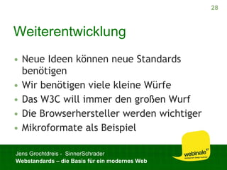 Webstandards für ein modernes Web