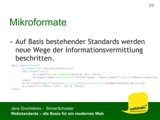 Webstandards für ein modernes Web